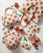 The Pomegranate Collection — Complete 6-Piece Handcrafted Linen Set