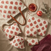 The Pomegranate Collection — Complete 6-Piece Handcrafted Linen Set